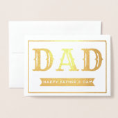 Trendy Tpography Foil Vatertag Folienkarte (Vorderseite mit Umschlag)