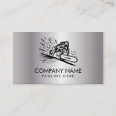 Trendy Tree Trimming & Arborist Services Silver    Visitenkarte (Vorderseite)