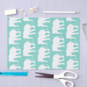 Trendy Triangle Geometric & Boho White Elephants Seidenpapier (Handwerk)