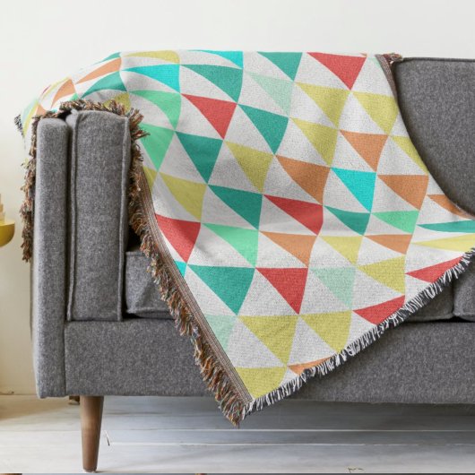 Trendy Triangle Mini Aqua Coral Moderne Abstrakt Decke