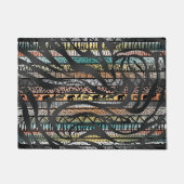Trendy Tribal African Pattern Zebra Print Fußmatte (Vorderseite)