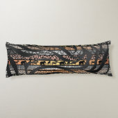 Trendy Tribal African Pattern Zebra Print Seitenschläferkissen (Rückseite)