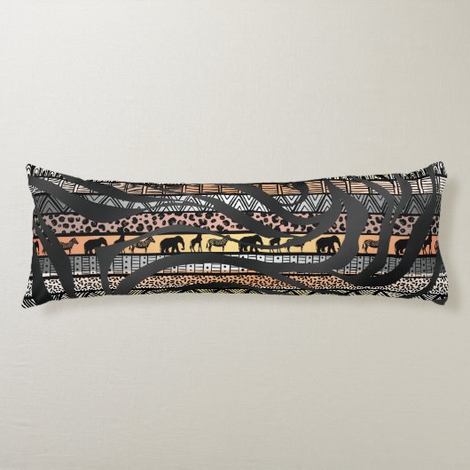 Trendy Tribal African Pattern Zebra Print Seitenschläferkissen (Vorderseite)