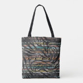 Trendy Tribal African Pattern Zebra Print Tasche (Rückseite)