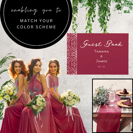 Trendy Tribal Boho Gemustert Gästebuch