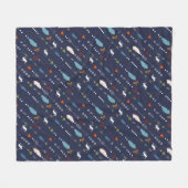 Trendy Tribal Moose & Feathered Arrow Personalisie Fleecedecke (Vorderseite (Horizontal))