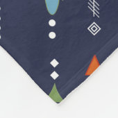 Trendy Tribal Moose & Feathered Arrow Personalisie Fleecedecke (Ecke)
