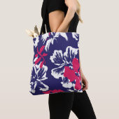 Trendy Tropical Abstract Blue Red Floral Pattern Tasche (Von Nahem)