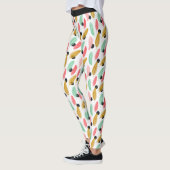 Trendy Tropical Blätter Muster Leggings (Links)