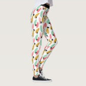 Trendy Tropical Blätter Muster Leggings (Rechts)