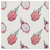 Trendy Tropical Dragon Frucht Halbweiß Muster Stoff (Muster)