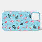Trendy Tropical Flamingo & Watermelon Muster Case-Mate iPhone Hülle (Rückseite (Horizontal))