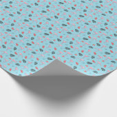 Trendy Tropical Flamingo & Watermelon Muster Geschenkpapier (Ecke)