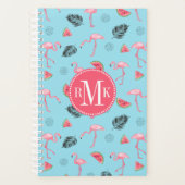 Trendy Tropical Flamingo & Watermelon Muster Planer (Vorderseite)