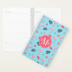 Trendy Tropical Flamingo & Watermelon Muster Planer