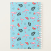 Trendy Tropical Flamingo & Watermelon Muster Planer (Rückseite)