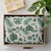 Trendy Tropical Foliage Green Blätter Muster Seidenpapier (Geschenk)