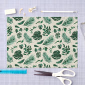 Trendy Tropical Foliage Green Blätter Muster Seidenpapier (Handwerk)
