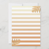 Trendy Tropical Gold Ananas Summer Party Dankeskarte (Rückseite)