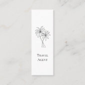 Trendy Tropical Palm Trees Moderne Berufliche Mini Visitenkarte (Vorderseite)
