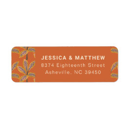 Trendy Tropical Palm Trees Orange Rücksendeadresse