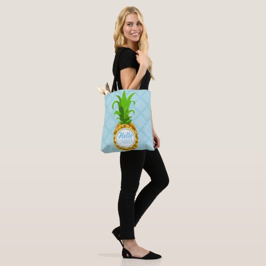 Trendy Tropical Pineapse Hallo Sommer Tasche (Am Model)