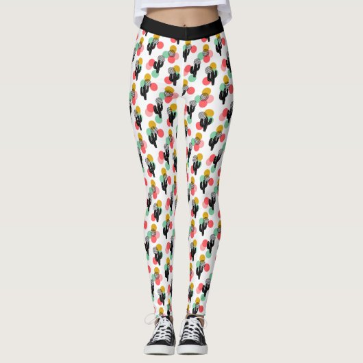 Trendy Tropical Succultic Leggings (Vorderseite)