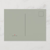 Trendy Tropical Watercolor Green Blätter Einladungspostkarte (Rückseite)