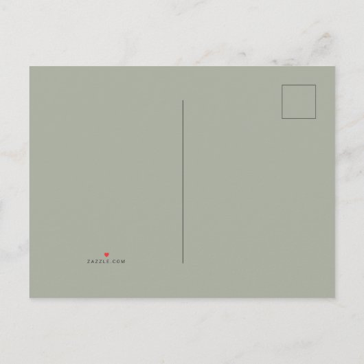 Trendy Tropical Watercolor Green Blätter Einladungspostkarte (Rückseite)