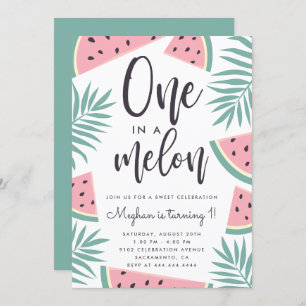Trendy Tropical Watermelon One In einem Melon Gebu Einladung