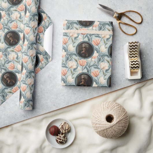 Trendy Tulip Flower Spring Birthday Geschenkpapier (Kunsthandwerk)