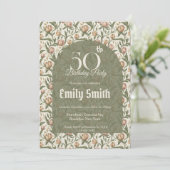 Trendy Tulip Inspired Birthday Party Einladung (Stehend Vorderseite)