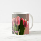 Trendy Tulips V6 Original Blume Foto für sie Kaffeetasse (VorderseiteRechts)
