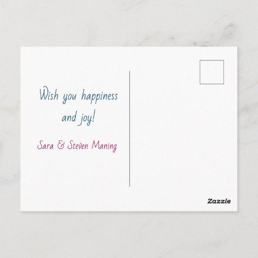 Trendy Türkis Glitzer Tropfen Grafische Weihnachte Postkarte (Rückseite)