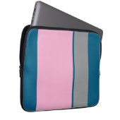 Trendy Türkis und Pink Laptop Sleeve MurugiTech (Vorne Rechts)