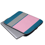 Trendy Türkis und Pink Laptop Sleeve MurugiTech (Vorne Knopf)