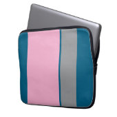 Trendy Türkis und Pink Laptop Sleeve MurugiTech (Vorderseite Links)