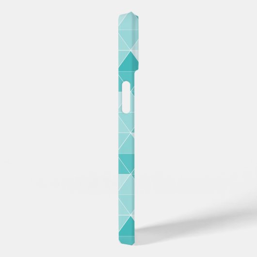Trendy türkisfarbener geometrischer individuelle N Case-Mate iPhone Hülle (Rückseite / Rechts)