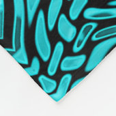 Trendy Turquoise Aquamarin Blue Angesagt Bohemisch Fleecedecke (Ecke)