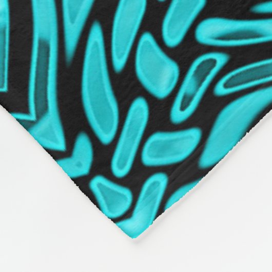 Trendy Turquoise Aquamarin Blue Angesagt Bohemisch Fleecedecke (Ecke)