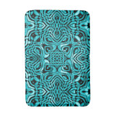 Trendy Turquoise Aquamarin Blue Tribal Art Badematte (Vorderseite Vertikal)