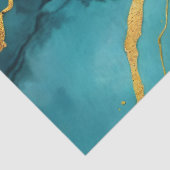Trendy Turquoise Blue Gold Marmor Collection Seidenpapier (Ausschnitt)