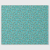 Trendy Turquoise Buzzing Spring & Summer Honeybee Geschenkpapier (Flach)