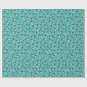 Trendy Turquoise Buzzing Spring & Summer Honeybee Geschenkpapier (Flach)