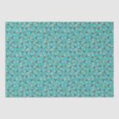 Trendy Turquoise Buzzing Spring & Summer Honeybee Seidenpapier (Vorderseite)