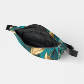 Trendy Turquoise Gold Boho Blätter Collection Bauchtasche (Offen)