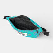 Trendy Turquoise Rainbow Liebe Muster Name Bauchtasche (Offen)