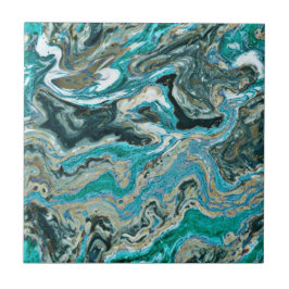 Trendy Turquoise Rocky Pattern Style Keramik Tile Fliese