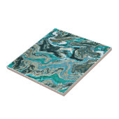 Trendy Turquoise Rocky Pattern Style Keramik Tile Fliese (Seite)
