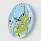 Trendy Turtle Große Wanduhr (Winkel)